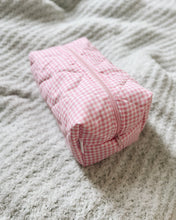Load image into Gallery viewer, Quilted Pink Gingham & Bubblegum Pouch