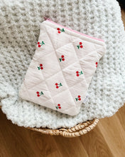 Load image into Gallery viewer, Cherries Quilted E-Reader Sleeve