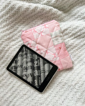 Load image into Gallery viewer, Patchwork Gingham and Ribbons Floral Quilted E-Reader Sleeve