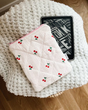 Load image into Gallery viewer, Cherries Quilted E-Reader Sleeve