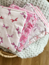 Load image into Gallery viewer, Peachy Ribbons Quilted E-Reader Sleeve