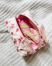 Load image into Gallery viewer, Strawberries & Pink Gingham Quilted Pouch