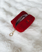 Load image into Gallery viewer, Mini Peppermint Kiss Quilted Keychain Pouch
