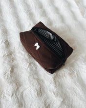 Load image into Gallery viewer, Chocolate Espresso Stripe Quilted Pouch