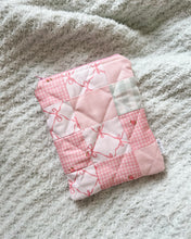Load image into Gallery viewer, Patchwork Gingham and Ribbons Floral Quilted E-Reader Sleeve