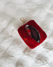 Load image into Gallery viewer, Mini Peppermint Kiss Quilted Keychain Pouch
