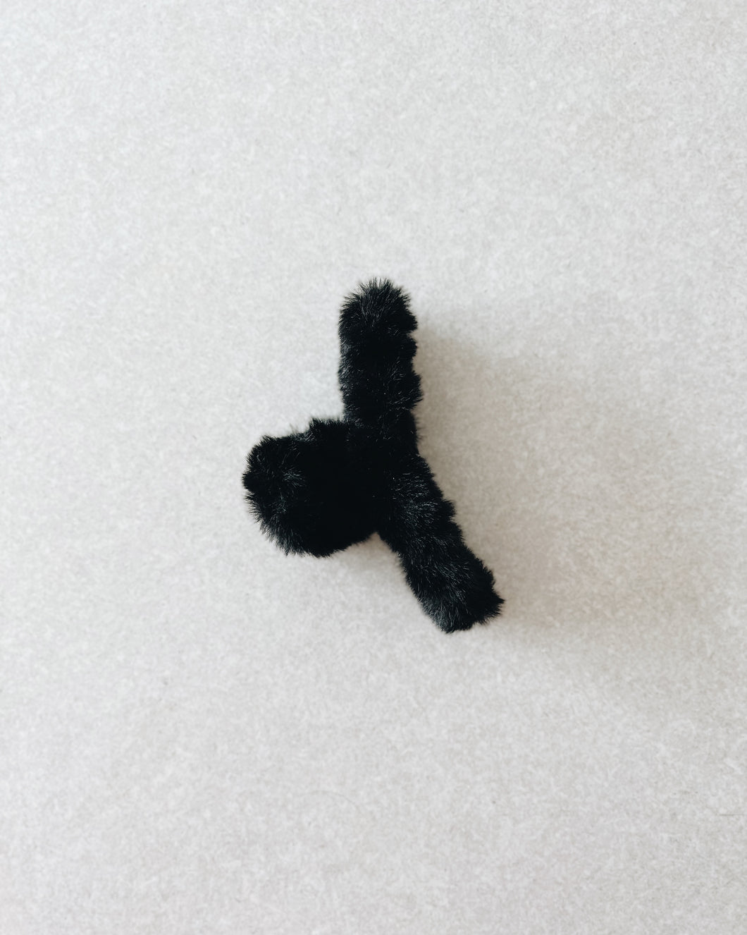 Black Fuzzy Claw Clip
