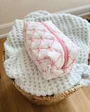 Load image into Gallery viewer, Peachy Ribbons Makeup Bag
