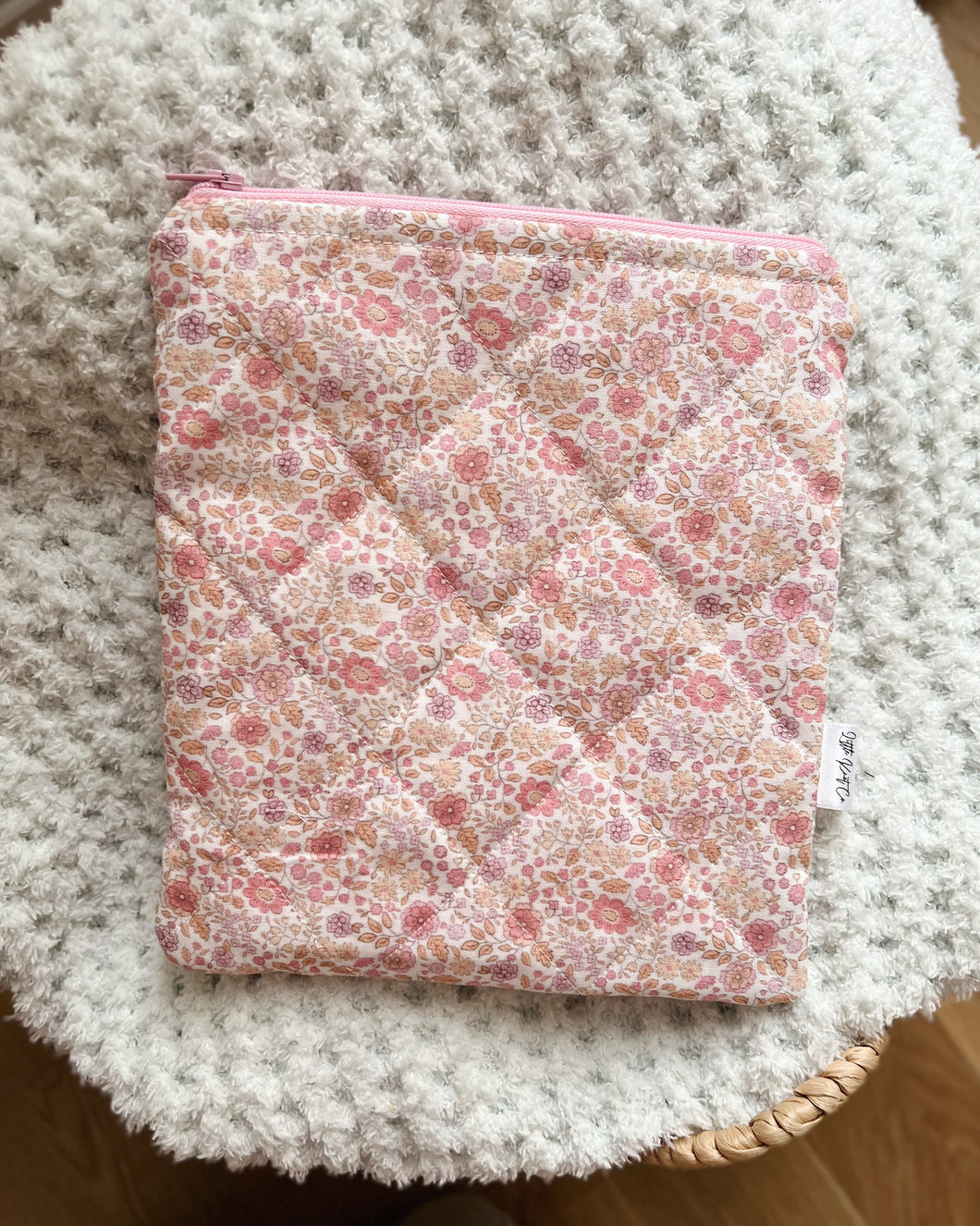 Peach Floral E-Reader Sleeve (LARGE)