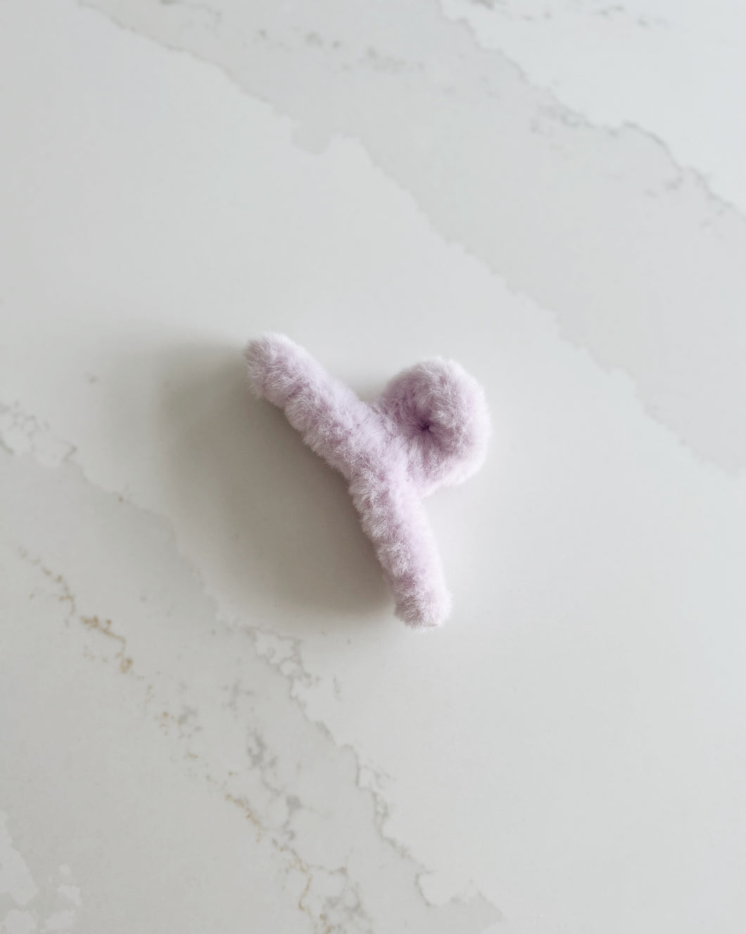 Lavender Fuzzy Claw Clip