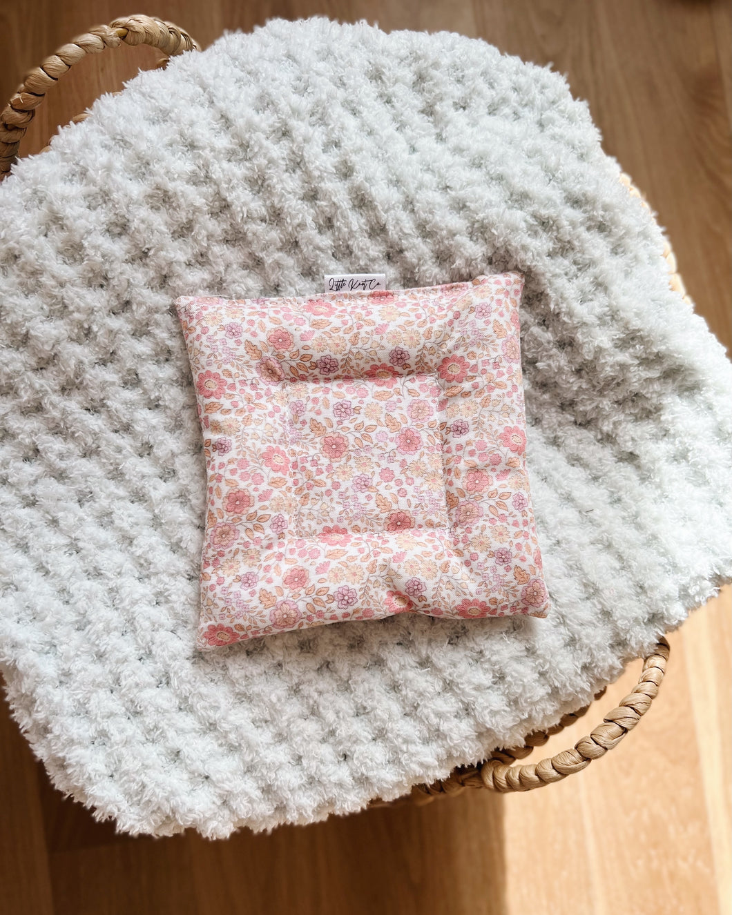 Peach Floral Puff Coaster