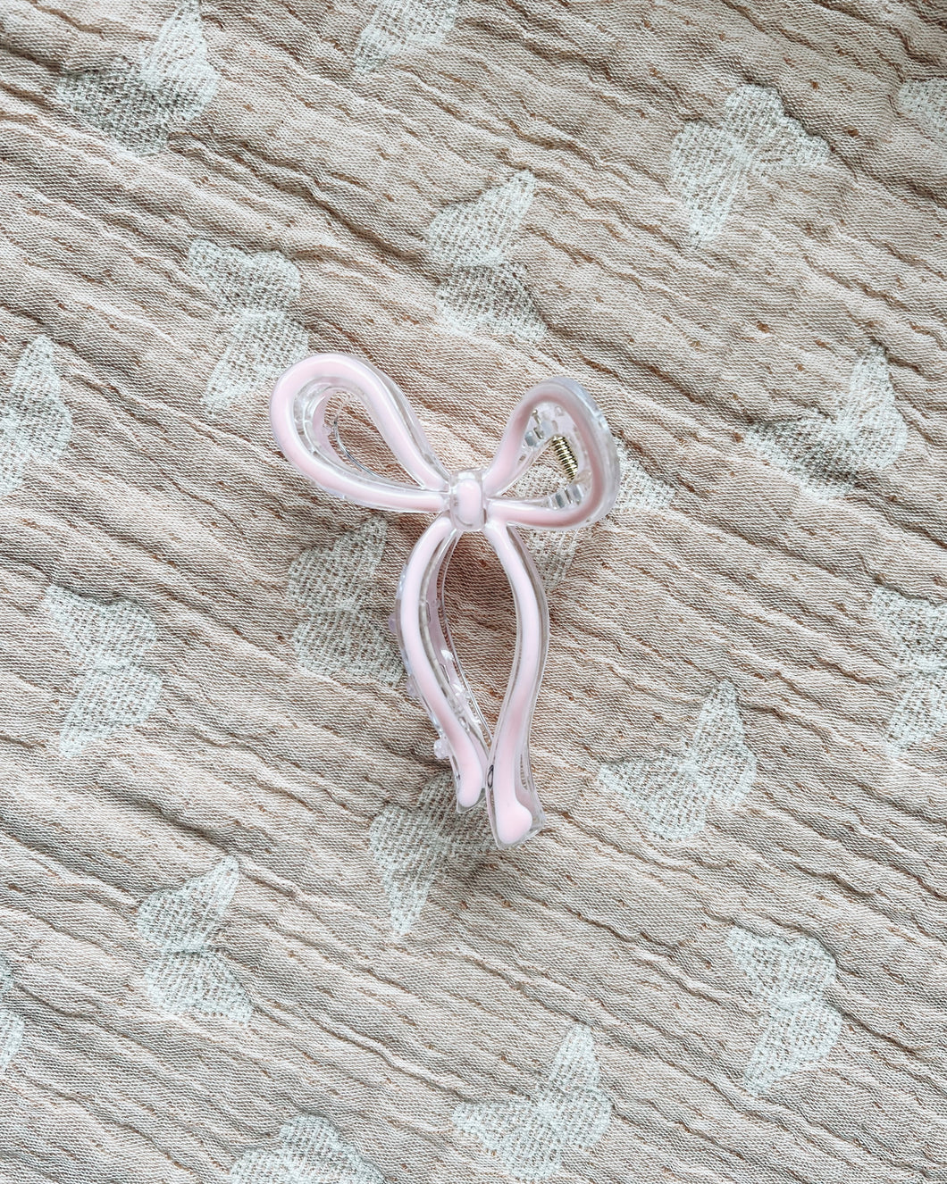 Primrose Pink Bow Claw Clip
