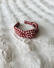Load image into Gallery viewer, Classic Red Gingham Knotted Headband
