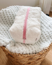 Load image into Gallery viewer, White Terry Strawberries Makeup Bag
