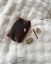 Load image into Gallery viewer, Chocolate Espresso Stripe Quilted Pouch
