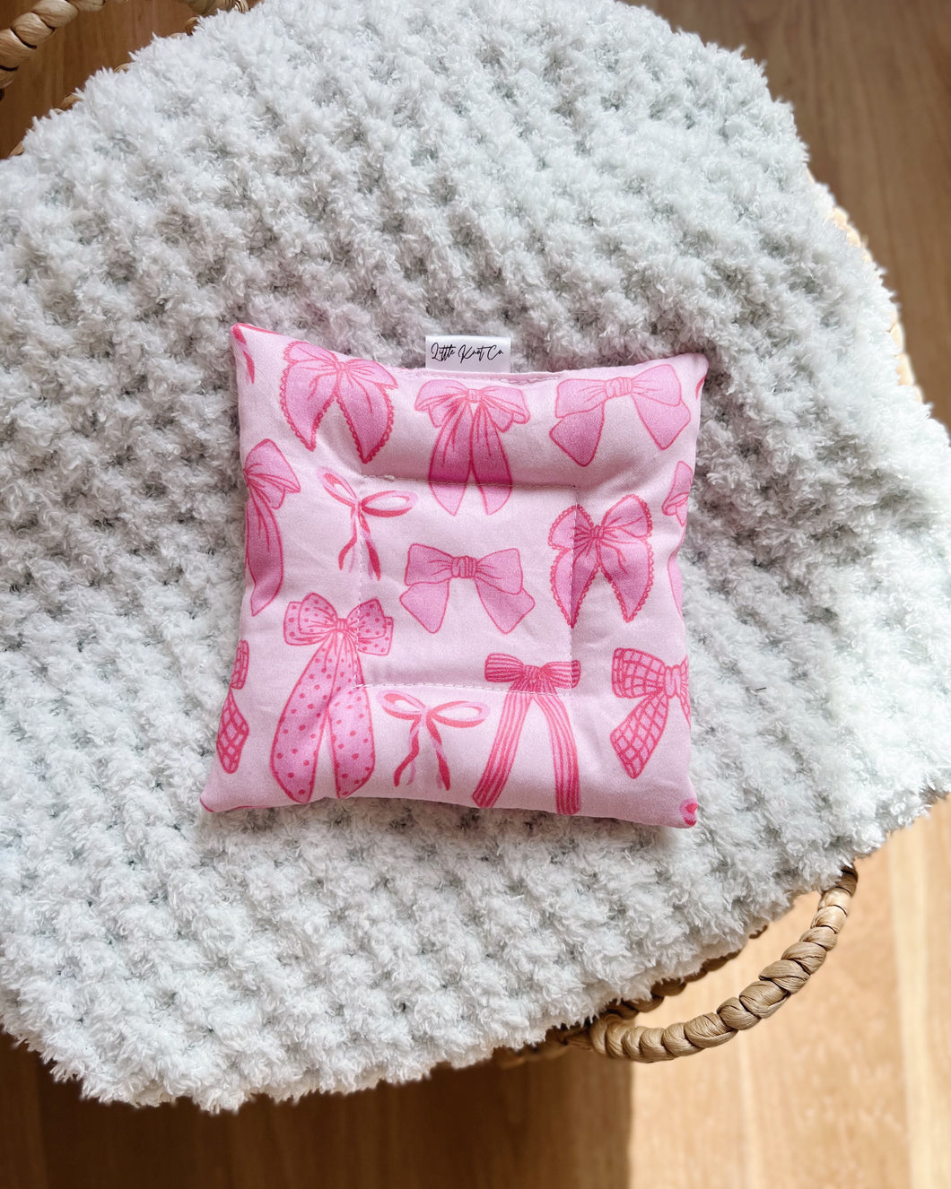 Bright Pink Bows Puff Coaster