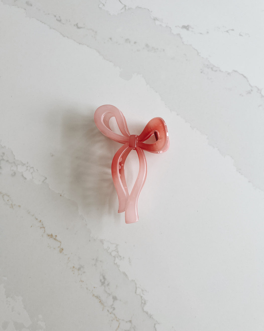 Ombre Rose Bow Claw Clip