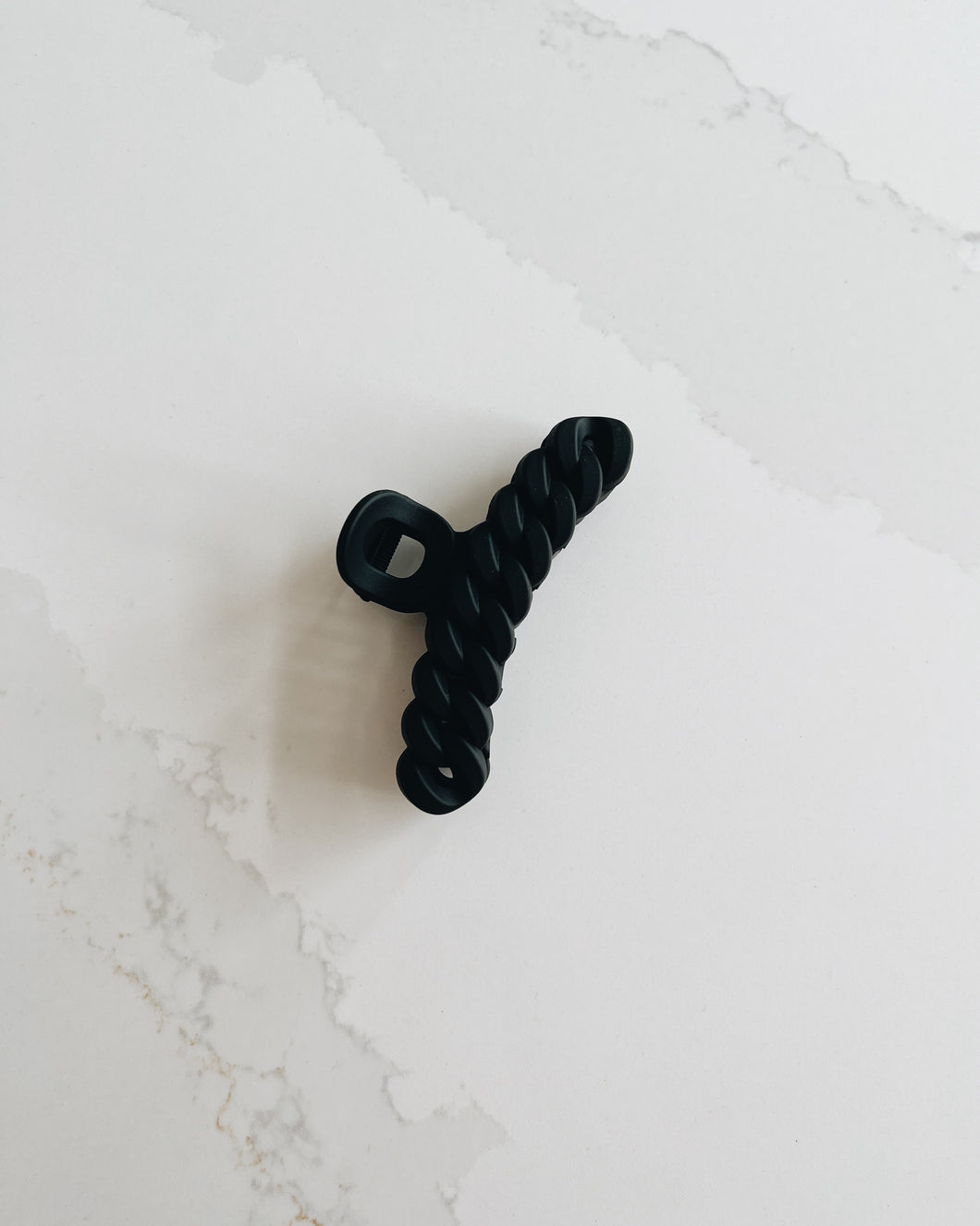 Matte Black Chain Claw Clip