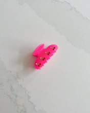 Load image into Gallery viewer, Rhinestone Cherries on Hot Pink Claw Clip
