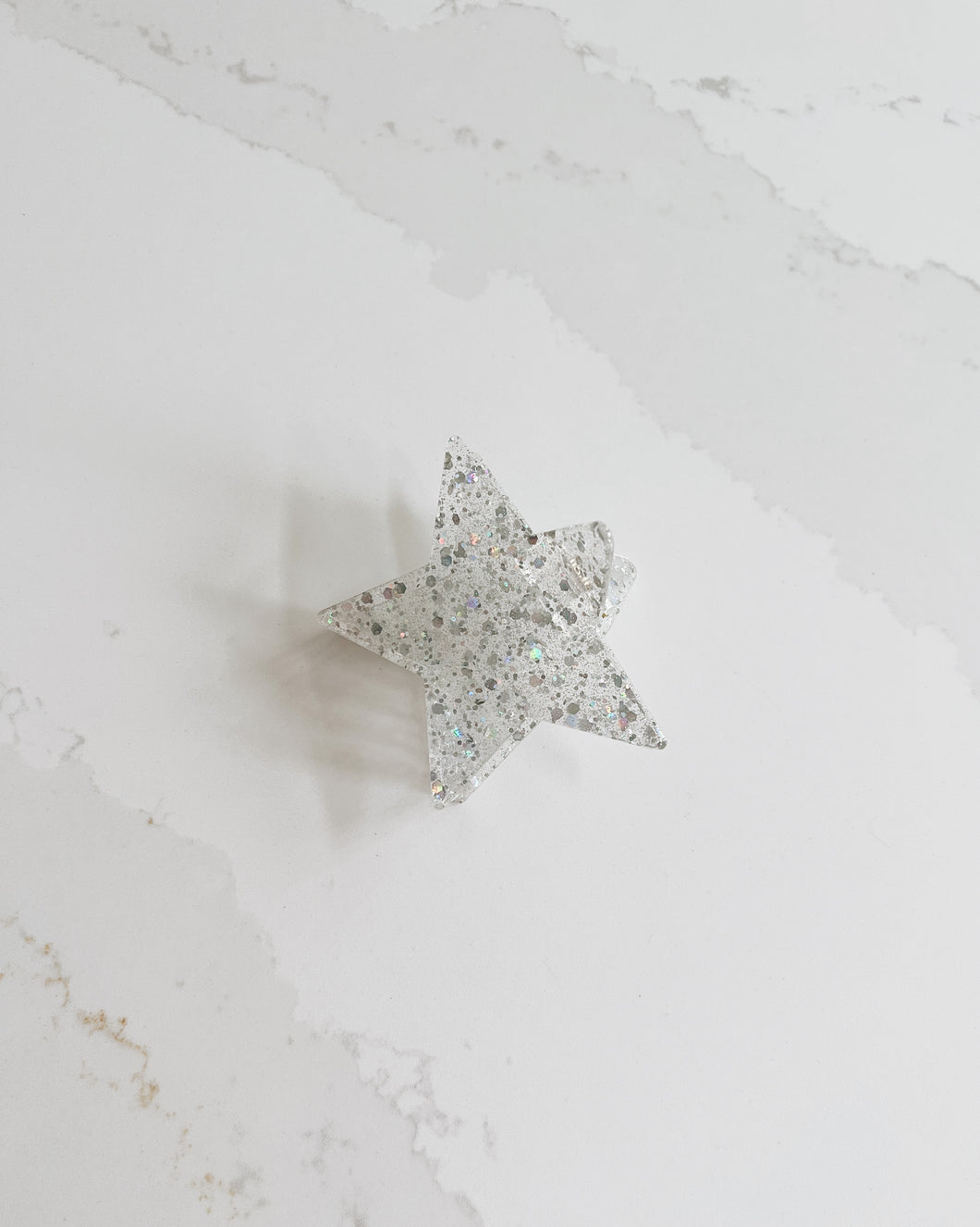 Iridescent Glitter Star Claw Clip